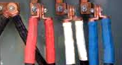 terminated copper lugs colour coded with heat shrink